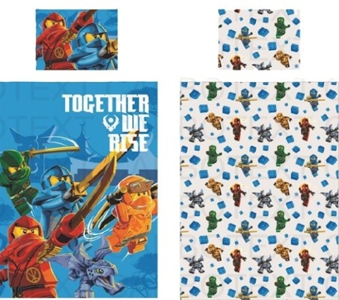 Pościel bawełniana komplet pościeli Lego Ninjago 160x200 cm