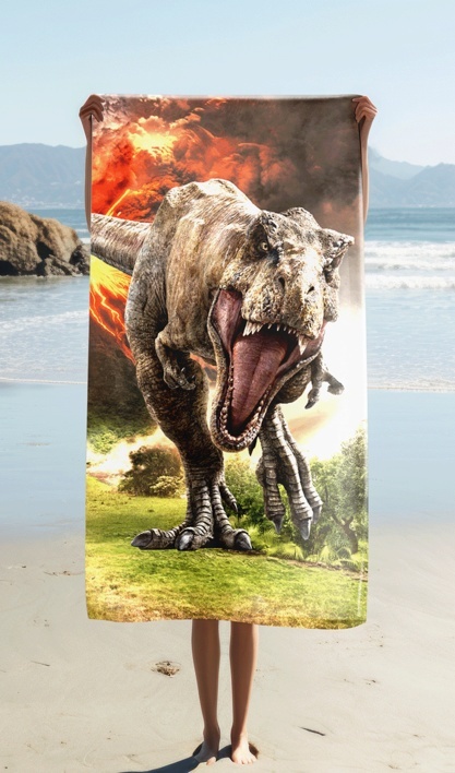 Ręcznik kąpielowy bawełniany plażowy Park Jurajski Jurassic world 70x140