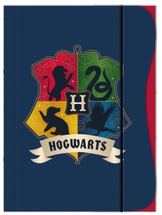 Teczka z gumką A4 na dokumenty rysunki Harry Potter 4 domy