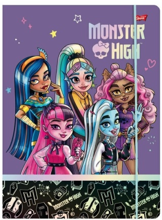 Teczka z gumką A4 na dokumenty rysunki MONSTER HIGH