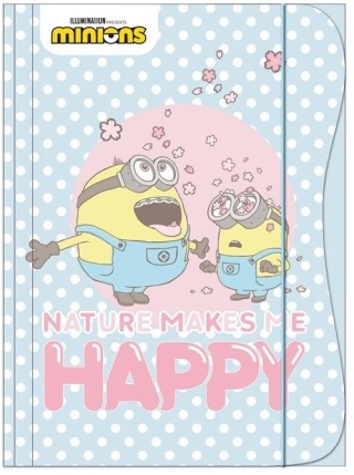 Teczka z gumką A4 na dokumenty szkolna MINIONKI HAPPY
