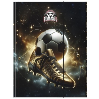 Teczka z gumką A4 na dokumenty szkolna Piłka Football gold derform