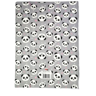 Teczka z gumką A4 na dokumenty szkolna panda szary