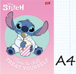 Zeszyt A4 w kratkę 32 kartek LIlo i Stitch ze smakołykami
