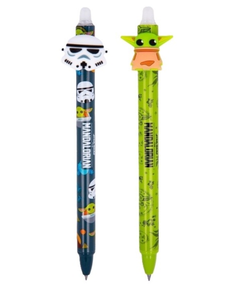 Długopis wymazywalny ścieralny STAR WARS Mandalorian Grogu Szturmowiec 2szt