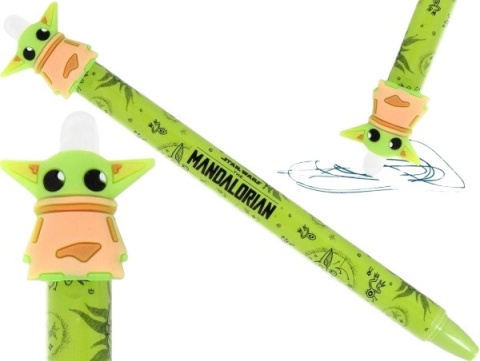 Długopis wymazywalny ścieralny STAR WARS Mandalorian Grogu Szturmowiec 2szt