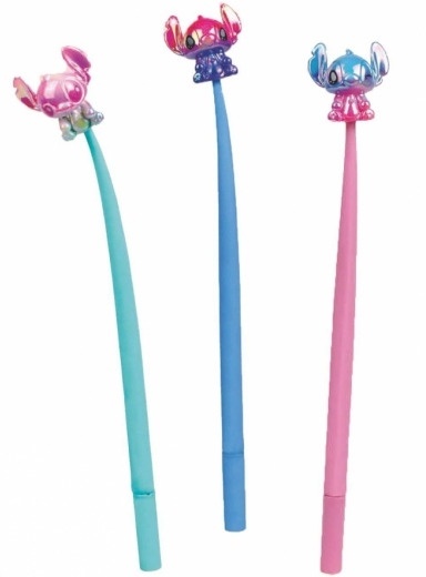 Długopis żelowy silikonowy Flexy Stitch Patio z toperem figurką Stich 1 szt
