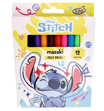 Flamastry mazaki pisaki 12 kol LILO I STITCH Stich