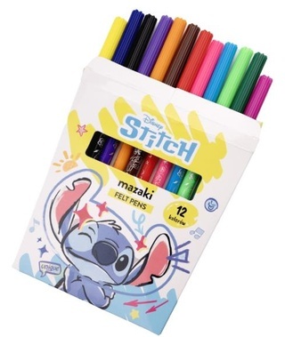 Flamastry mazaki pisaki 12 kol LILO I STITCH Stich