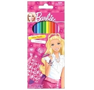 Kredki ołówkowe heksagonalne 12 kol Barbie