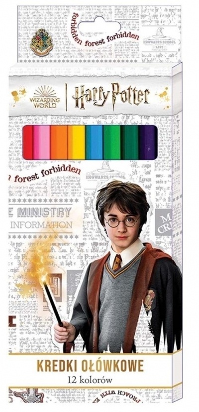 Kredki ołówkowe heksagonalne 12 kolorów HARRY POTTER Benjamin