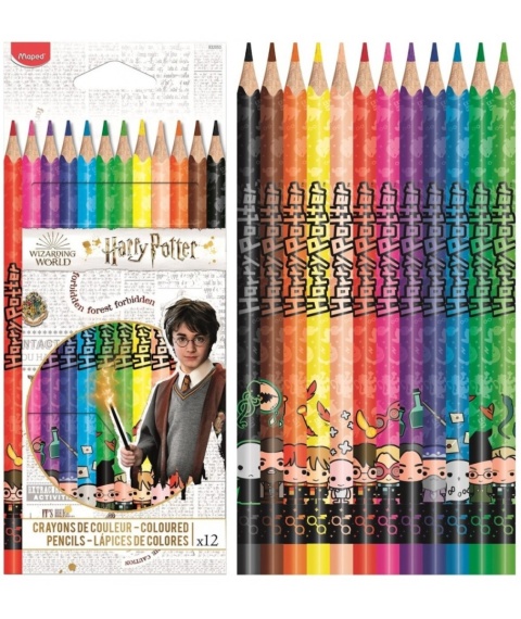 Kredki ołówkowe trójkątne 12 kol HARRY POTTER postacie Maped