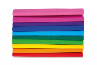 Bibuła marszczona karbowana Happy Color mix tęcza mini 50x200 cm 10 kolorów