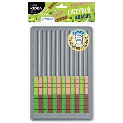 Liczydło dla dzieci plastikowe płaskie do plecaka abacus Kidea