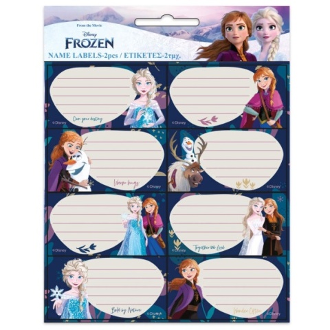 Naklejki nalepki na zeszyty 16 szt KRAINA LODU FROZEN 2