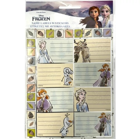Naklejki nalepki na zeszyty 16 szt Kraina lodu Frozen