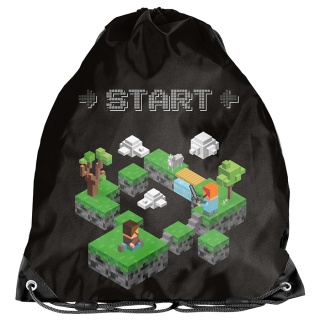 Plecak worek na buty kapcie PASO pixel game start dla fanów minecraft
