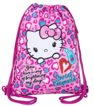 Plecak worek na buty kapcie kot kotek Hello Kitty różowy gruby sznur