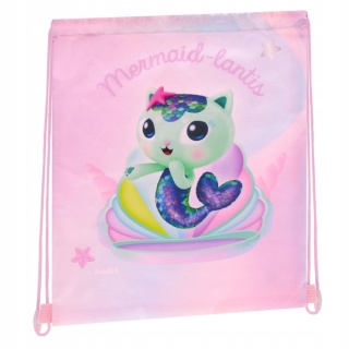 Plecak worek sportowy na buty kapcie KOCI DOMEK GABI Syrenkotka 39x33 cm