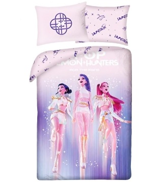Pościel dziecięca 160x200 bawełna K-POP Demon Hunters Huntrix