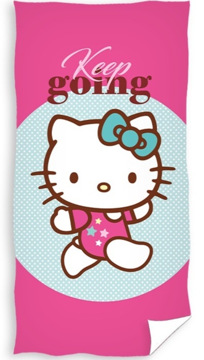 Ręcznik kąpielowy plażowy bawełniany różowy Hello Kitty 70x140