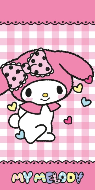 Ręcznik kąpielowy plażowy bawełniany różowy My Melody 70x140