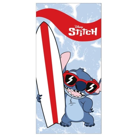 Ręcznik kąpielowy plażowy na basen szybkoschnący Stitch Stich Surfer 70x140