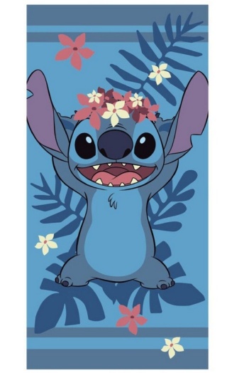 Ręcznik plażowy Stich szybkoschnący Lilo I Stitch niebieski 70x140
