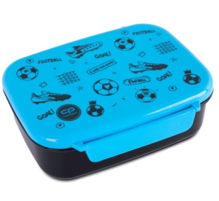 ŚNIADANIÓWKA LUNCH BOX z przegródką piłka Foodyx Football 2T Blue