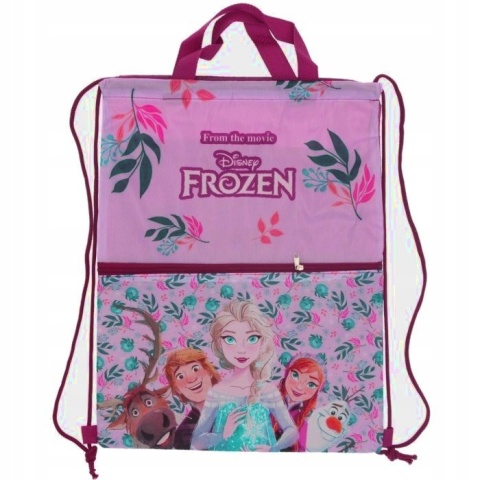 Worek na buty plecak sportowy gruby sznur KRAINA LODU FROZEN 42X35 cm