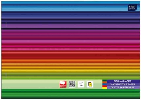 Bibuła gładka Interdruk kolorowa A4 60 kartek