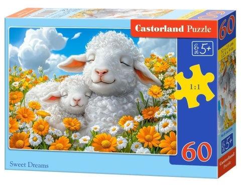Owieczki na kwietnej łące Castorland Puzzle 60 EL