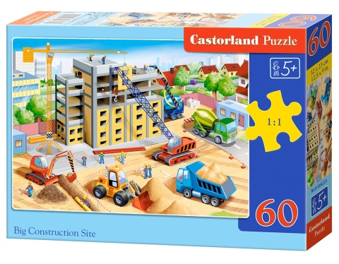 Pojazdy budowy betoniarka koparka ciężarówka Castorland Puzzle 60 EL