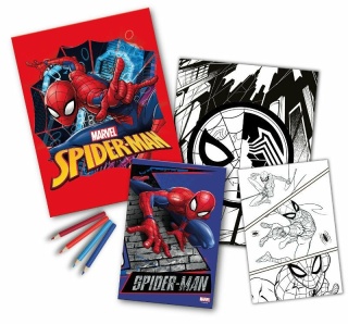 Kolorowanka z kredkami SPIDERMAN