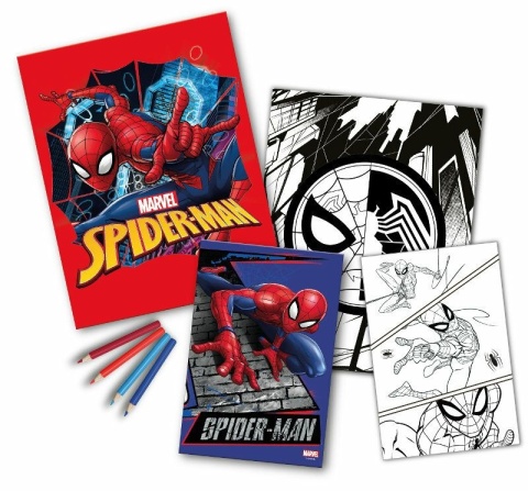 Kolorowanka z kredkami SPIDERMAN