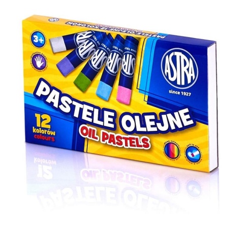 Kredki Pastele olejne okrągłe Astra 12 szt.