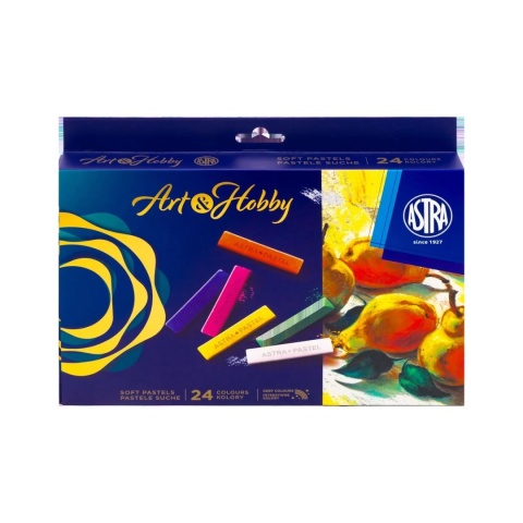 Kredki Pastele suche kwadratowe 24 szt. kolory Art&Hobby Astra