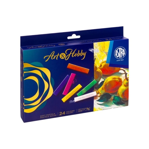 Kredki Pastele suche kwadratowe 24 szt. kolory Art&Hobby Astra