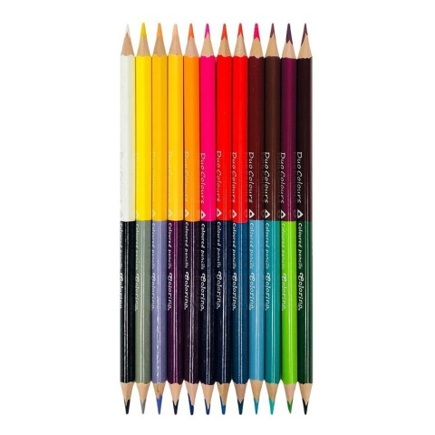 Kredki ołówkowe 24 kol dwustronne trójkatne Colorino