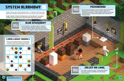 MINECRAFT naklejkowa przygoda Czerwienit superzabawa z 300 naklejek