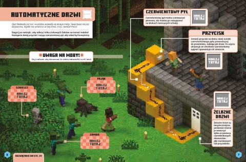 MINECRAFT naklejkowa przygoda Czerwienit superzabawa z 300 naklejek