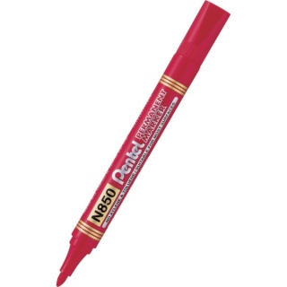 Marker permanentny PENTEL ze okrągłą końcówką N850 czerwony 1 szt