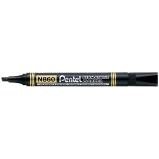Marker permanentny PENTEL ze ściętą końcówką N860 czarny 1 szt