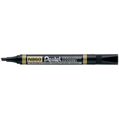 Marker permanentny PENTEL ze ściętą końcówką N860 czarny 1 szt