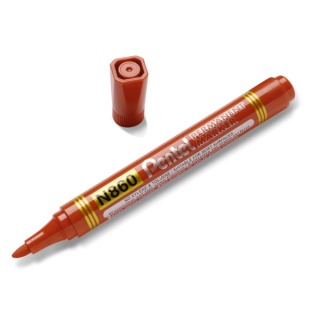 Marker permanentny PENTEL ze ściętą końcówką N860 czerwony 1 szt