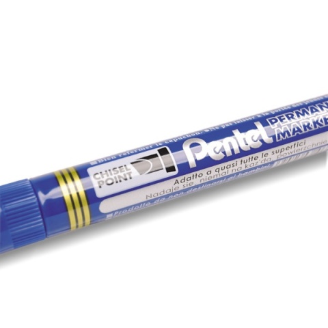 Marker permanentny PENTEL ze ściętą końcówką N860 niebieski 1 szt