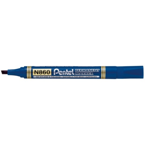 Marker permanentny PENTEL ze ściętą końcówką N860 niebieski 1 szt