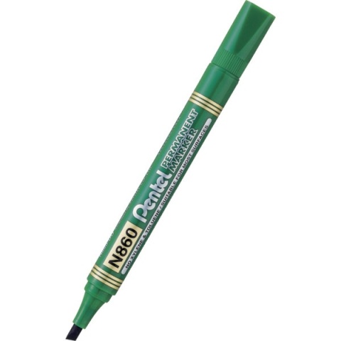 Marker permanentny PENTEL ze ściętą końcówką N860 zielony 1 szt