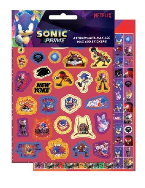 Naklejki zestaw książeczka z naklejkami nalepki SONIC JEŻ 600szt
