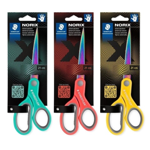 Nożyczki szkolne biurowe 21 cm kolorowe ostrze norix Staedtler 1 szt mix
